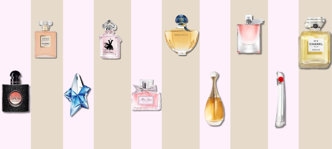 TOP 10 des parfums les plus vendus. Femme